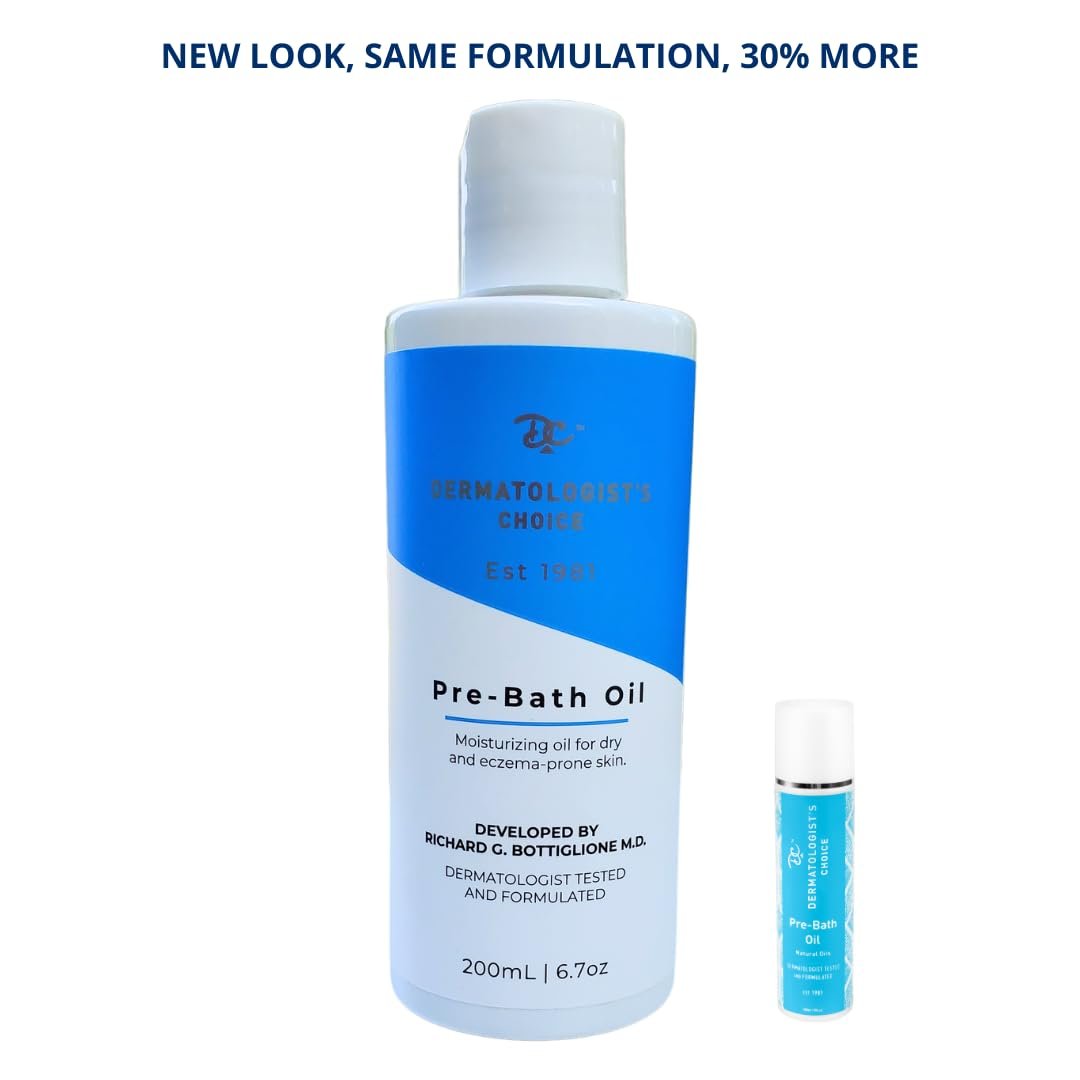 Dermatologist's Choice Pre-Bath Oil - Fragrance-Free Precleansing Treatment for Very Dry, Sensitive, and Eczema-Prone Skin, 6.7 Fl Oz - görsel 3