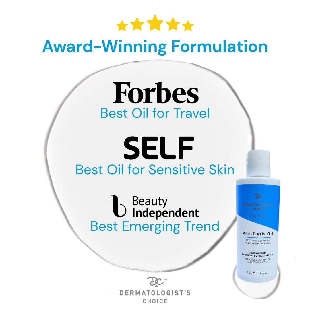 Dermatologist's Choice Pre-Bath Oil - Fragrance-Free Precleansing Treatment for Very Dry, Sensitive, and Eczema-Prone Skin, 6.7 Fl Oz - görsel 7
