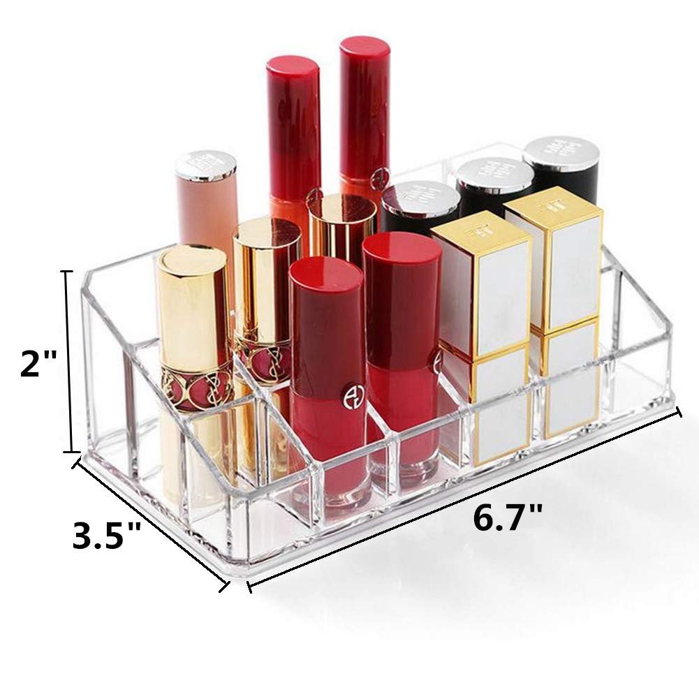 Weiai Clear Acrylic Lipstick Holder - 18 Slots Cosmetic Organizer for Makeup Storage and Display - görsel 5