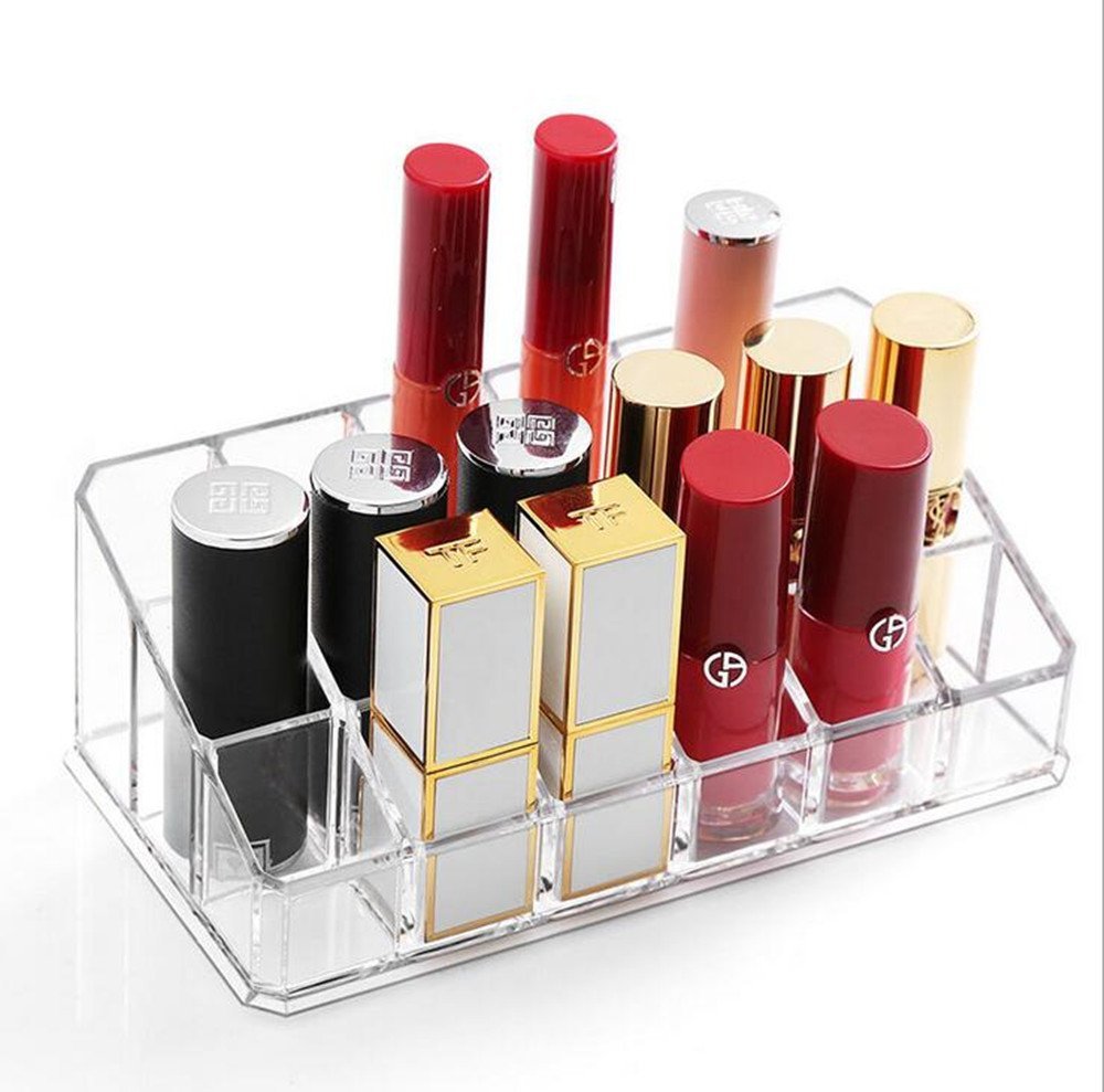 Weiai Clear Acrylic Lipstick Holder - 18 Slots Cosmetic Organizer for Makeup Storage and Display - görsel 9