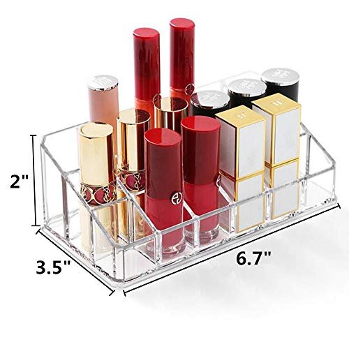 Weiai Clear Acrylic Lipstick Holder - 18 Slots Cosmetic Organizer for Makeup Storage and Display - görsel 6