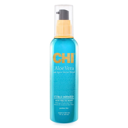 CHI Aloe Vera Oil - Strengthen, Shine & Moisturize Weak Curly Hair - Sulfate, Paraben & Cruelty-Free 3 Oz
