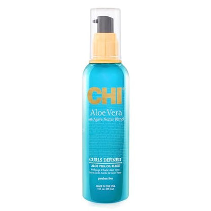 CHI Aloe Vera Oil - Strengthen, Shine & Moisturize Weak Curly Hair - Sulfate, Paraben & Cruelty-Free 3 Oz