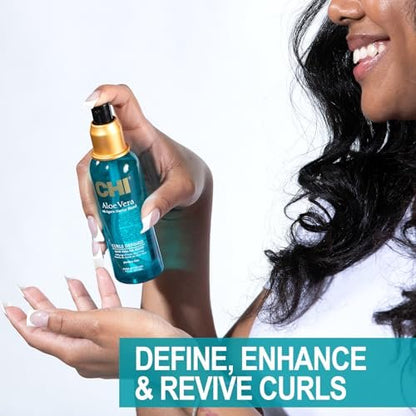 CHI Aloe Vera Oil - Strengthen, Shine & Moisturize Weak Curly Hair - Sulfate, Paraben & Cruelty-Free 3 Oz