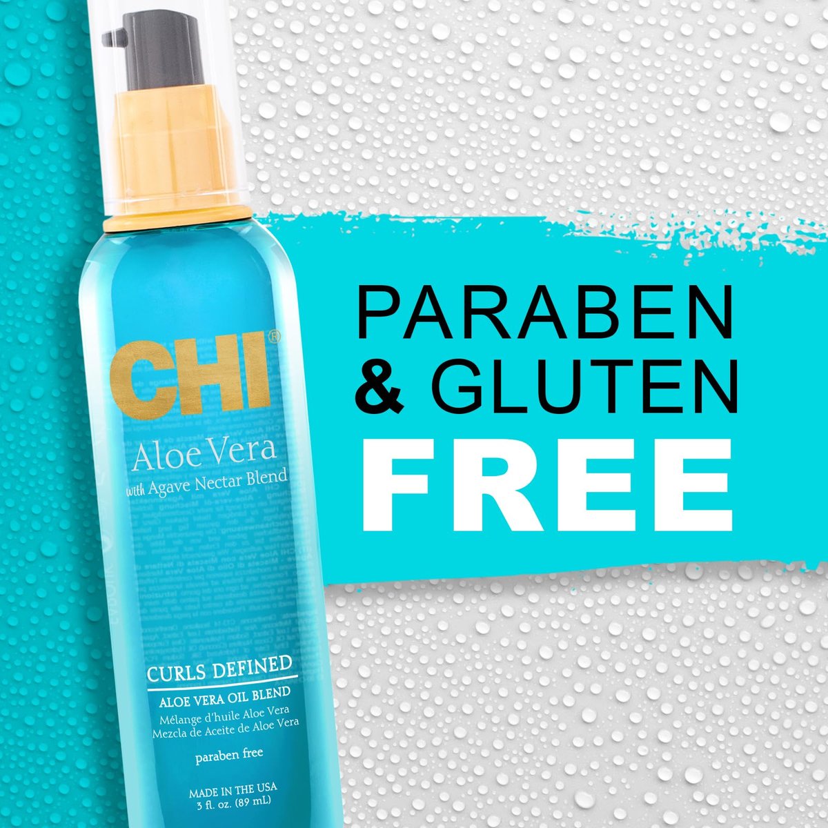 CHI Aloe Vera Oil - Strengthen, Shine & Moisturize Weak Curly Hair - Sulfate, Paraben & Cruelty-Free 3 Oz - görsel 9