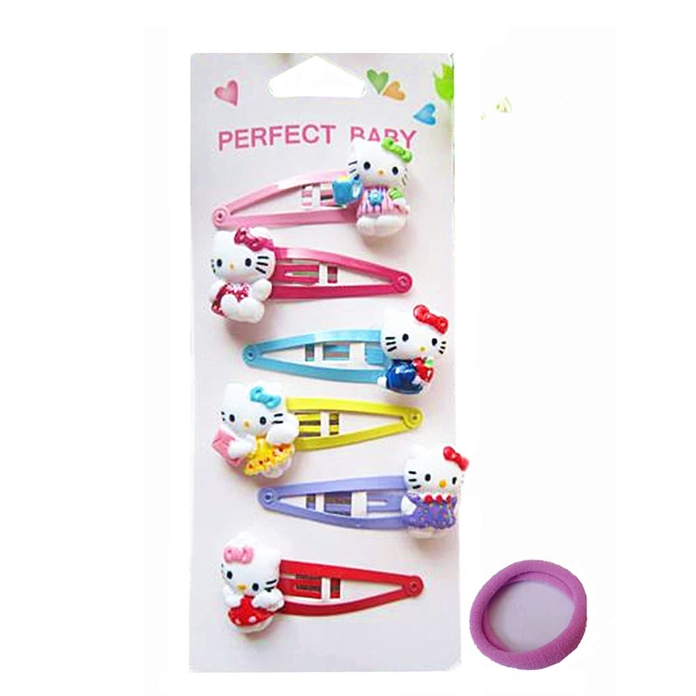 Kitty Cat Hair Accessories for Girls - Kitty Clips, Headband & Hairpins Set (6-Pack) - görsel 1