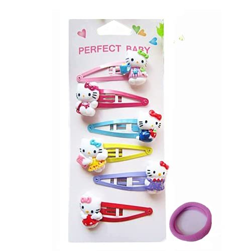 Kitty Cat Hair Accessories for Girls - Kitty Clips, Headband & Hairpins Set (6-Pack) - görsel 2