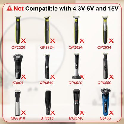 IBERLS HQ850 Power Cord Compatible with Philips OneBlade QP2630 QP2530 Shaver - Replacement Charger Cable 8V