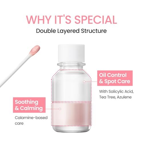 NEOGEN A-Clear Soothing Pink Eraser - Spot Care & Blemish Treatment with Calamine Powder, Korean Skin Care for Face and Skin, 0.50 Fl Oz Avelisse