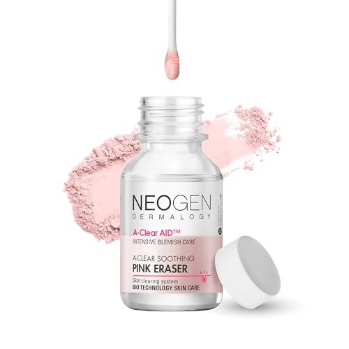 NEOGEN A-Clear Soothing Pink Eraser - Spot Care & Blemish Treatment with Calamine Powder, Korean Skin Care for Face and Skin, 0.50 Fl Oz Avelisse