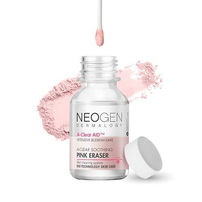 NEOGEN A-Clear Soothing Pink Eraser - Spot Care & Blemish Treatment with Calamine Powder, Korean Skin Care for Face and Skin, 0.50 Fl Oz Avelisse