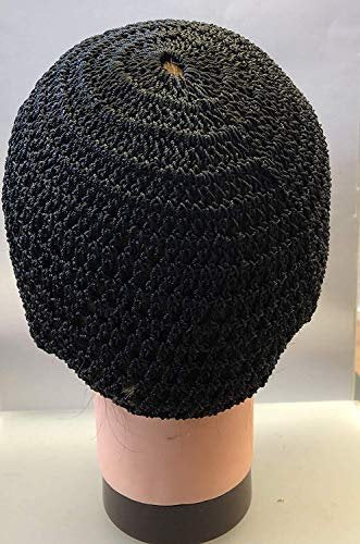 Dominican Hand Made Doobie Wrap Nylon Hair Extensions - Medium Size, Black - görsel 2