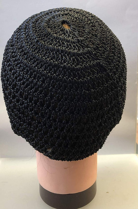 Dominican Hand Made Doobie Wrap Nylon Hair Extensions - Medium Size, Black