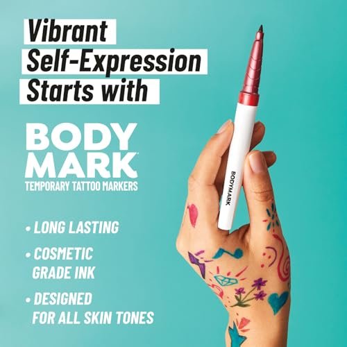 BIC BodyMark Temporary Tattoo Marker, Henna Vibes, Assorted Colors, 3-Count Avelisse