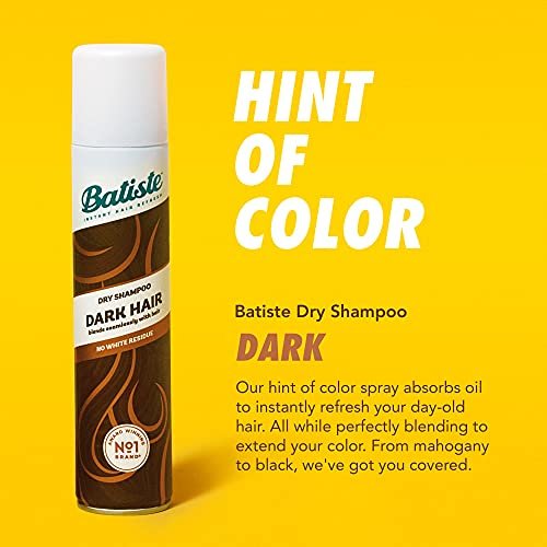 Batiste Dry Shampoo for Dark Hair - Refresh & Absorb Oil, Waterless Shampoo for Texture & Body, 6.35 oz - görsel 6