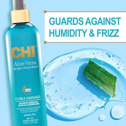 CHI Aloe Vera Humidity Resistant Leave-In Conditioner - Defined, Smooth & Frizz-Free Curls - Sulfate, Paraben & Cruelty-Free - 6 oz Avelisse