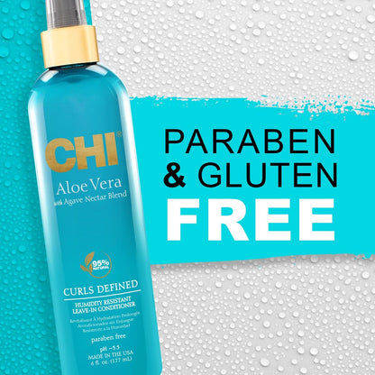 CHI Aloe Vera Humidity Resistant Leave-In Conditioner - Defined, Smooth & Frizz-Free Curls - Sulfate, Paraben & Cruelty-Free - 6 oz Avelisse