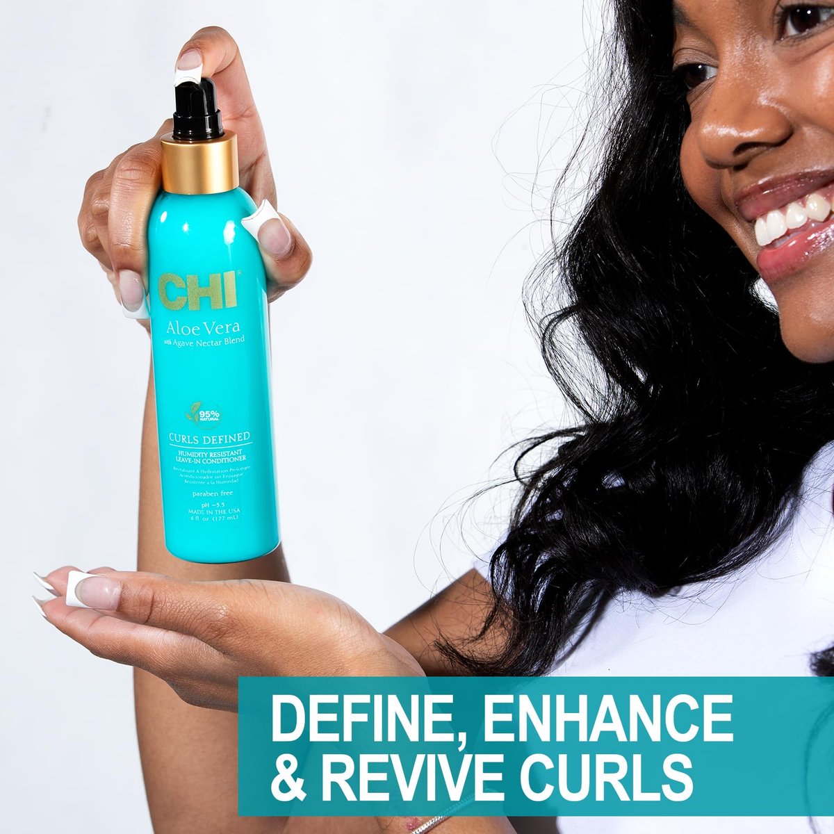 CHI Aloe Vera Humidity Resistant Leave-In Conditioner - Defined, Smooth & Frizz-Free Curls - Sulfate, Paraben & Cruelty-Free - 6 oz Avelisse