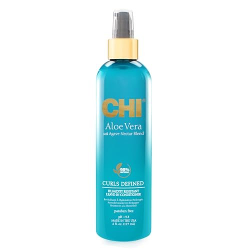 CHI Aloe Vera Humidity Resistant Leave-In Conditioner - Defined, Smooth & Frizz-Free Curls - Sulfate, Paraben & Cruelty-Free - 6 oz Avelisse