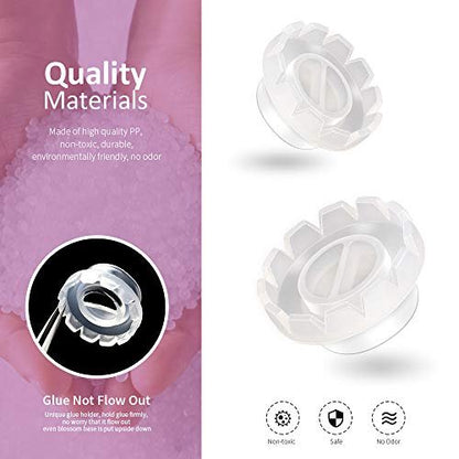 Teenitor 200 Pack Eyelash Extension Volume Lashes Fan Blossom Cups, Glue Holder and Lash Organizer Supplies Tools