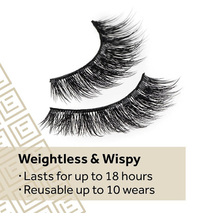 Eylure Luxe Silk Marquise False Lashes – 3 Pairs with Adhesive Included | Faux Mink, Black Avelisse