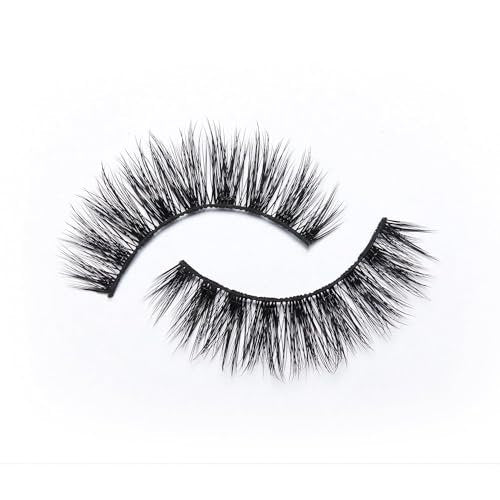 Eylure Luxe Silk Marquise False Lashes – 3 Pairs with Adhesive Included | Faux Mink, Black Avelisse