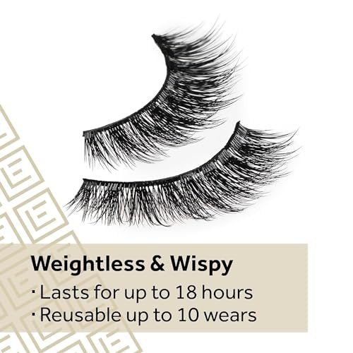 Eylure Luxe Silk Marquise False Lashes – 3 Pairs with Adhesive Included | Faux Mink, Black Avelisse