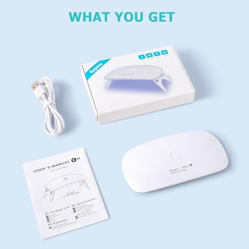 Kepma UV LED Nail Dryer Mini Lamp Portable Curing Light for Gel Nail Polish, 6W (White) - görsel 12