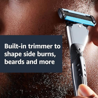 Premium 5-Blade Razor Refills for Men - Hypoallergenic, Dual Lubrication, Precision Beard Trimmer, 12-Pack Avelisse