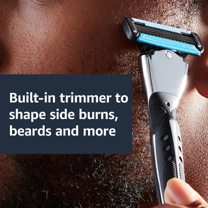 5-Blade MotionSphere Razor Blade Refills for Men's Shave with Dual Lubrication and Precision Beard Trimmer, 8 Cartridges (Fits Select Razor Handles Only) Avelisse