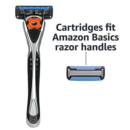 5-Blade MotionSphere Razor Blade Refills for Men's Shave with Dual Lubrication and Precision Beard Trimmer, 8 Cartridges (Fits Select Razor Handles Only) Avelisse