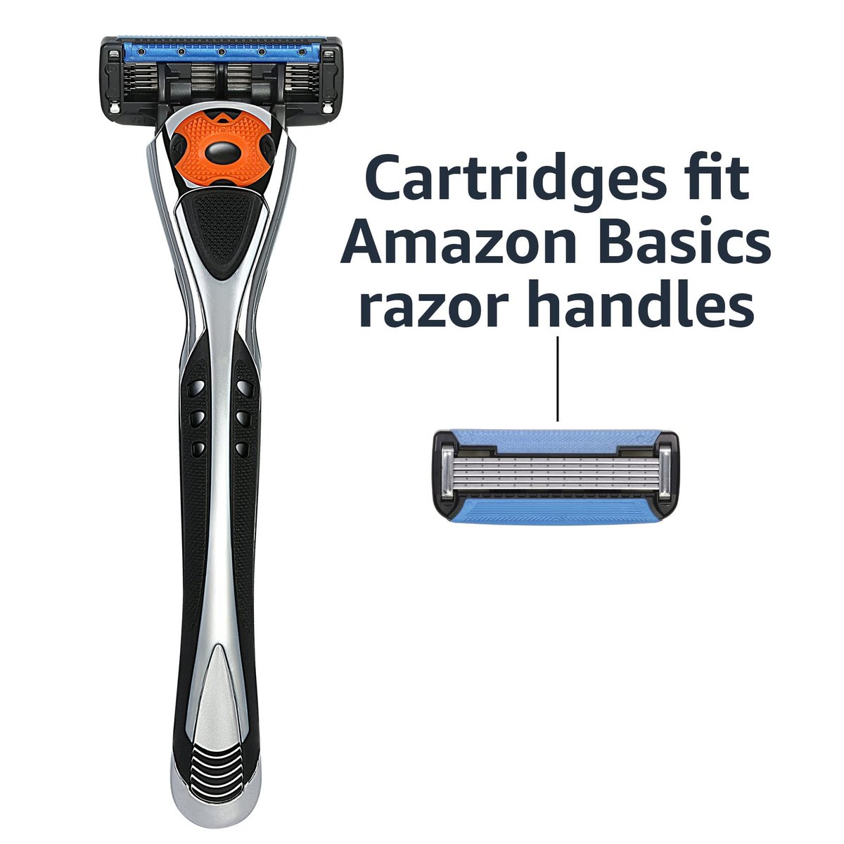 5-Blade MotionSphere Razor Blade Refills for Men's Shave with Dual Lubrication and Precision Beard Trimmer, 8 Cartridges (Fits Select Razor Handles Only) Avelisse