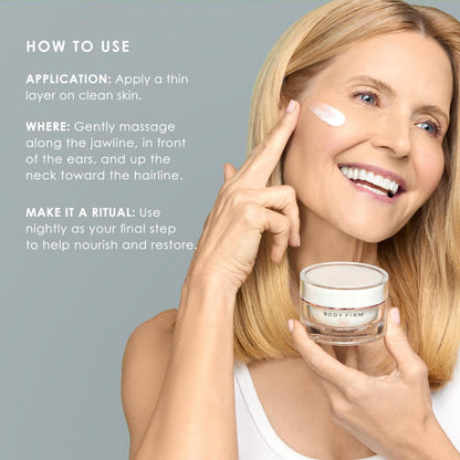 BODY FIRM Crepe Erase Plump & Firm Facial Treatment - Anti-Aging Night Cream for Face and Neck, Hydrating Moisturizer, 1.7 fl oz Avelisse