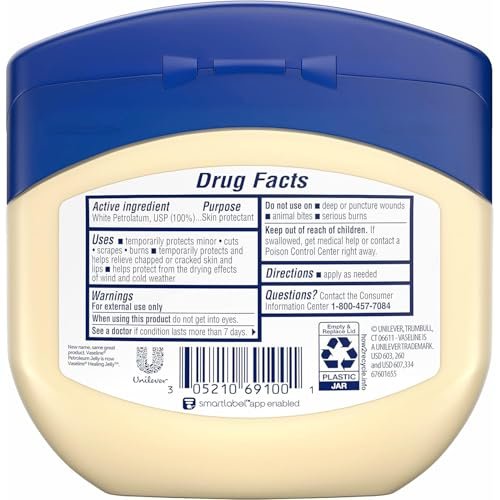 Vaseline Petroleum Jelly Value-Size 2-Pack – Dermatologist Recommended Skin Protectant, 13 Oz Each Avelisse