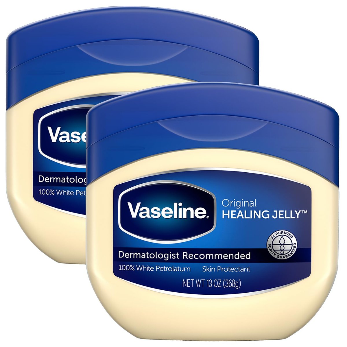 Vaseline Petroleum Jelly Value-Size 2-Pack – Dermatologist Recommended Skin Protectant, 13 Oz Each Avelisse