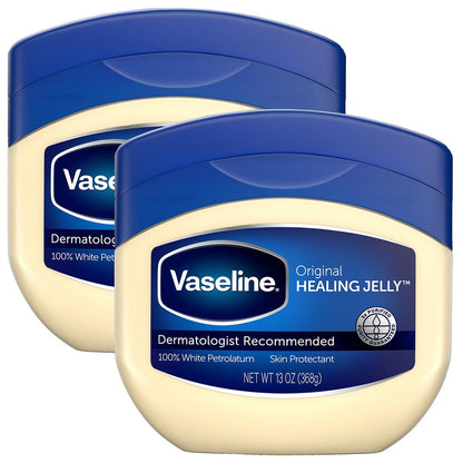 Vaseline Petroleum Jelly Value-Size 2-Pack – Dermatologist Recommended Skin Protectant, 13 Oz Each Avelisse