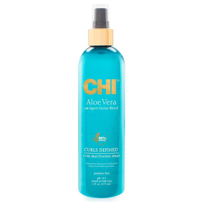 CHI Aloe Vera Curl Reactivating Spray - Enhances Waves, Curls & Coils, Intense Hydration, Sulfate, Paraben & Gluten Free, 6 oz Avelisse