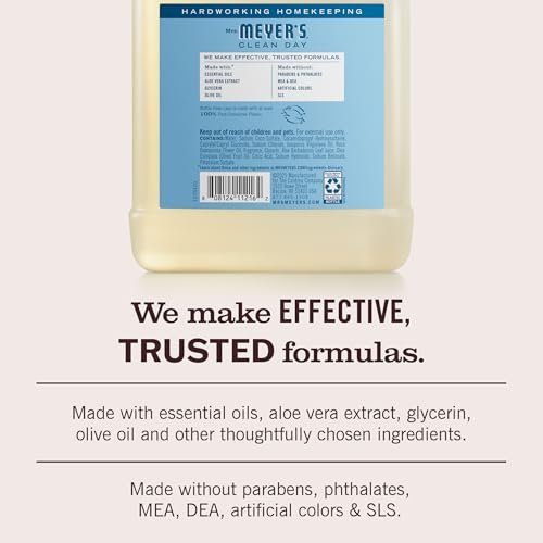 Mrs. Meyer's Clean Day Hand Soap Refill, Rain Water Scent, 33 fl oz Avelisse
