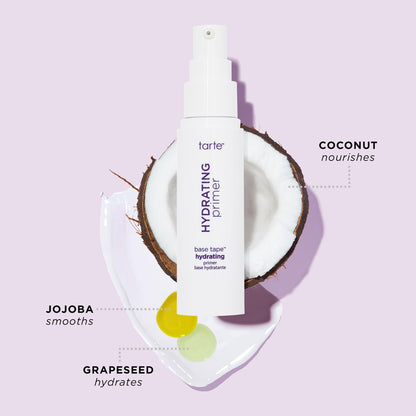tarte Base Tape Hydrating Primer – Lightweight Serum Primer with Coconut Scent, Vitamin E & Olive Oil, Vegan & Cruelty-Free (1.01 Fl Oz) Avelisse