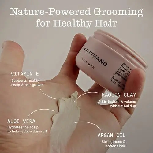 Firsthand Supply Hair Clay Pomade – Matte Finish, Extra Strong Hold, Non-Greasy & Water-Based for Men and Women – 3 oz Avelisse