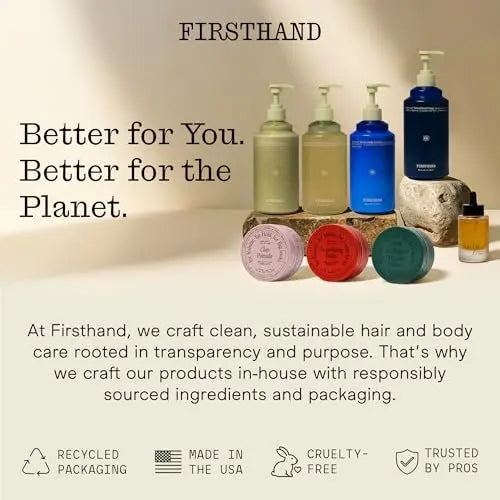 Firsthand Supply Hair Clay Pomade – Matte Finish, Extra Strong Hold, Non-Greasy & Water-Based for Men and Women – 3 oz Avelisse