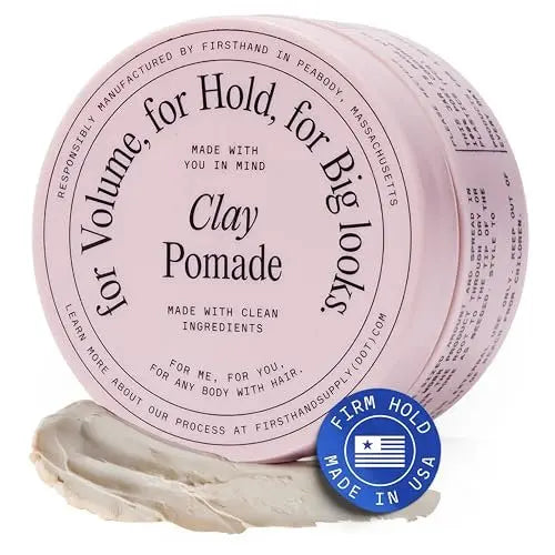 Firsthand Supply Hair Clay Pomade – Matte Finish, Extra Strong Hold, Non-Greasy & Water-Based for Men and Women – 3 oz Avelisse