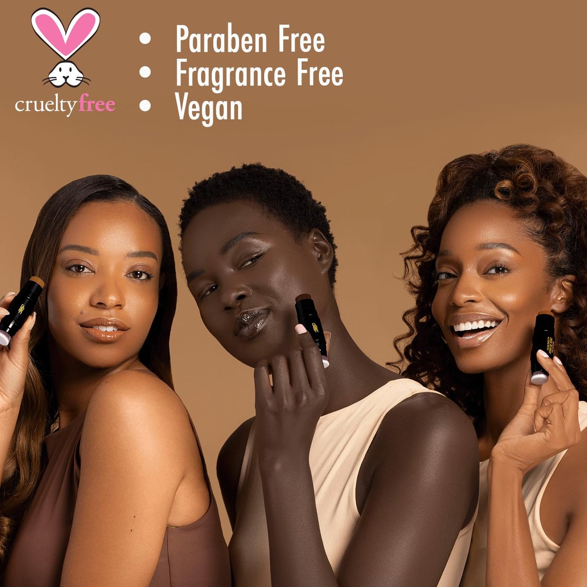 Black Radiance Color Perfect Foundation Stick with Soft Brush Applicator Duo – Buildable, Blendable Versatile Pigment-Rich Formula - Brownie - görsel 13