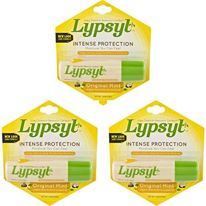 Lypsyl Intense Protection Original Mint Lip Balm 3-Pack – 0.10 oz Each