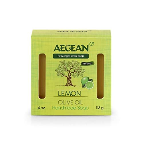 AEGEAN 100% Natural Bar Soap with Organic Ingredients - Vegan, Moisturizing Handmade Body Soap Bars for Women & Men, Scented with Premium Essential Oils (6 Count Pack) Avelisse