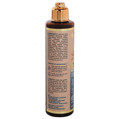 ROOTS AND HERBS Ayurvedic Body Wash with Red Sandalwood & Saffron – 6.76 oz - görsel 4