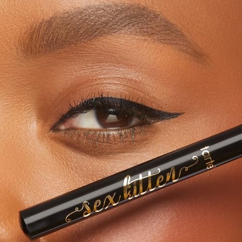Tarte Sex Kitten Liquid Liner – Waterproof, All-Day Wear Eyeliner Pen with Castor Oil for Bold, Nourished Lashes, Vegan & Cruelty-Free, Full Size, Black - görsel 4