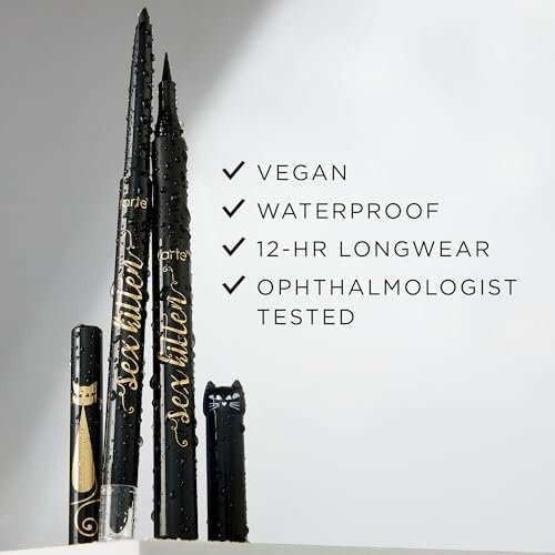 Tarte Sex Kitten Liquid Liner – Waterproof, All-Day Wear Eyeliner Pen with Castor Oil for Bold, Nourished Lashes, Vegan & Cruelty-Free, Full Size, Black - görsel 14
