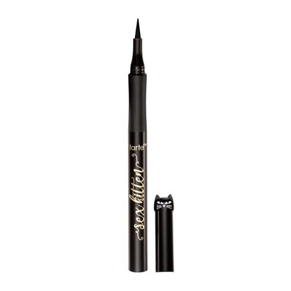 Tarte Sex Kitten Liquid Liner – Waterproof, All-Day Wear Eyeliner Pen with Castor Oil for Bold, Nourished Lashes, Vegan & Cruelty-Free, Full Size, Black