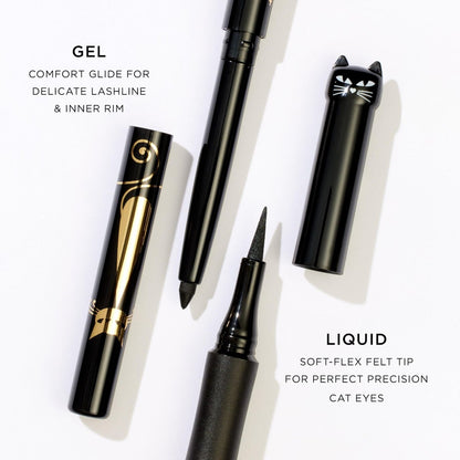 Tarte Sex Kitten Liquid Liner – Waterproof, All-Day Wear Eyeliner Pen with Castor Oil for Bold, Nourished Lashes, Vegan & Cruelty-Free, Full Size, Black